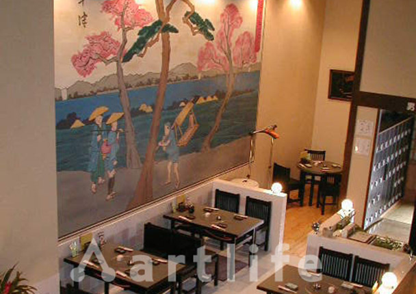 寿司屋　壁画