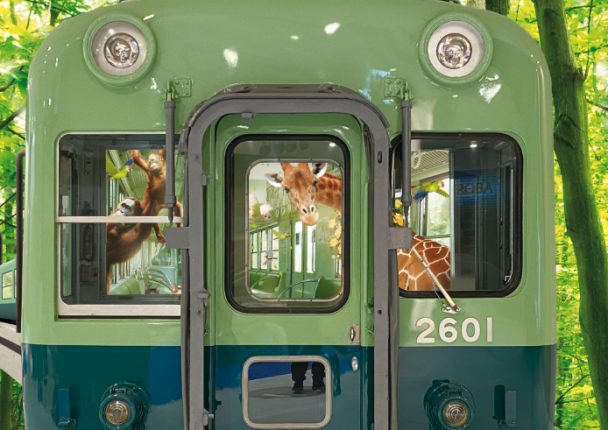 くずはモール『「SANZEN-HIROBA」』電車トリックアート